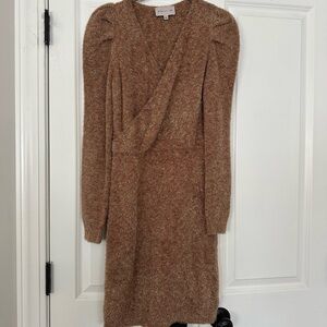 Elegant Tan and Pink Sparkle Dress